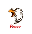 screaming eagle head symbol for tattoo design vector image vector image