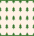 small green pine trees christmas pattern vector image