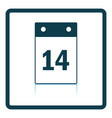 valentine day calendar icon vector image vector image