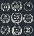 laurel wreath 25 years collection 2 vector image