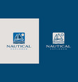 sailing boat monoline logo template universal vector image