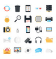 technology and media icons vector image vector image