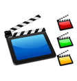 3d digital film slate vector image