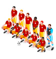 soccer team 2016 sports 3d isometric vector image