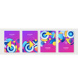 abstract gradient geometric cover designs trendy vector image