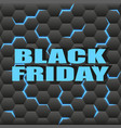 black friday blue text promotion banner creative vector image vector image