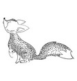 cartoon fox hunts a stylized fox is played vector image vector image