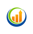 graph business finance arrow logo vector image