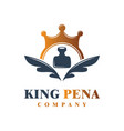 king writers logo design your company vector image vector image