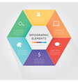 modern hexagon infographics options vector image vector image