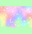 rainbow fantasy background holographic vector image