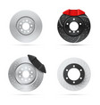 brake discs automobile transportation round vector image vector image
