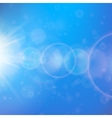 sun with lens flare template vector image