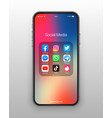 iphone ios folder social media icons set vector image vector image