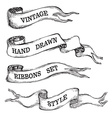 vintage banner ribbons isolated on white vector image