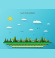 abstract of nature background for saving the world vector image