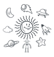 doodle icon design space draw concept vector image