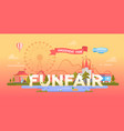 funfair - modern banner vector image