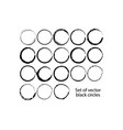 set black circles spots on white vector image vector image