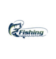 fishing logo template vector image vector image