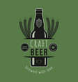 craft beer emblem vector image vector image