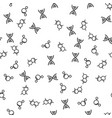 molecule model outline set seamless pattern vector image vector image
