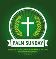 palm sunday logo vector image vector image