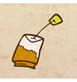 tea bag cartoon vector image vector image