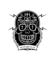 motorcycle modern skull background image vector image