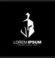 awesome spartan helmet logo design vector image