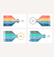business infographic arrow chart with 4 number vector image vector image