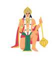 hanuman indian god with monkey face hindu deity vector image vector image