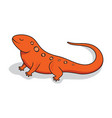 Cartoon smiling newt Royalty Free Vector Image