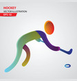 hockey sport logo vector image vector image
