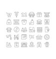 set of linear icons singles day vector image