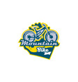 emblem of the mountain bike sport logo vector image