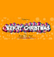 merry christmas background for your seasonal vector image