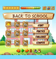 back to school game template vector image vector image