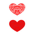 floral hearts for gift cards vector image vector image