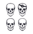 skull collection vector image