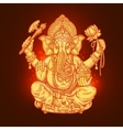 beautiful card with god ganesha vector image