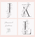 blooming floral elegant monograms and logos vector image vector image