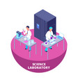 science laboratory 3d isometric research lab vector image vector image