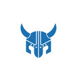 viking helmet flat icon vector image vector image