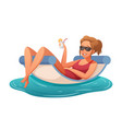 woman relaxing vector image