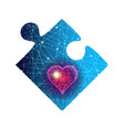 autism awareness glowing blue vector image vector image