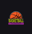 basketball tournament logo template vector image