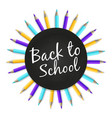 chalkboard back to school banner with color vector image vector image