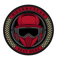 club logo motorcycle helmet vector image