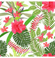 floral seamless pattern background with isolated vector image